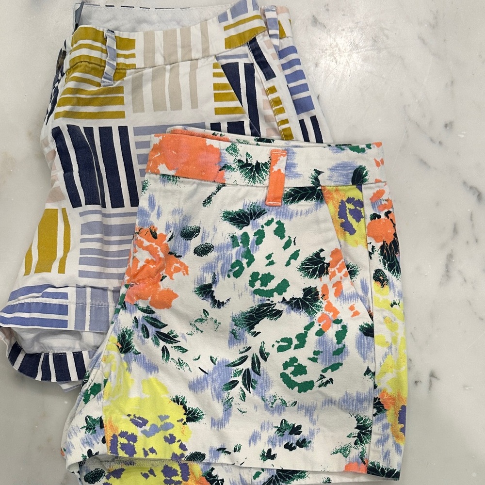 GAP Women's Floral and Striped Shorts Set